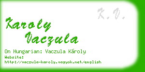karoly vaczula business card